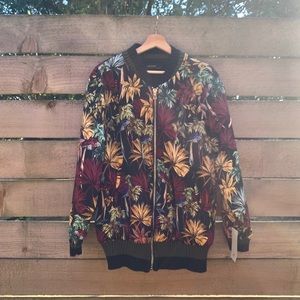NWT ZARA TROPICAL BOMBER JACKET